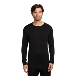 Icebreaker Unterwäsche Thermo-Langarmshirt 260 Tech Crewe - Merinowolle, enganliegend - schwarz Herren